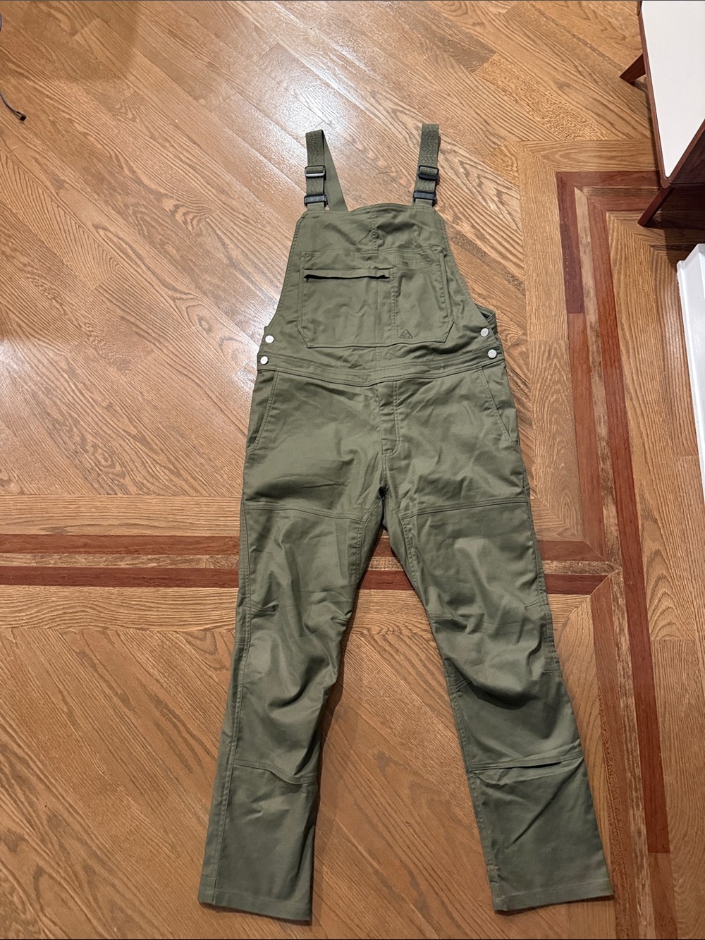 NWOT Mens LIVSN Flex Canvas Overalls Olive Green Sz 34 30L - Picture 3 of 8